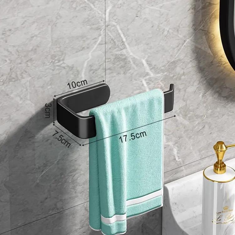 Bathroom aluminum towel rod bathroom roll paper rack towel rack without punching face towel storage storage tissue rack