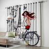 Paris Girl Love Landmark French Tower Window Curtains Curtains for Living Room Decorative Items Living Room
