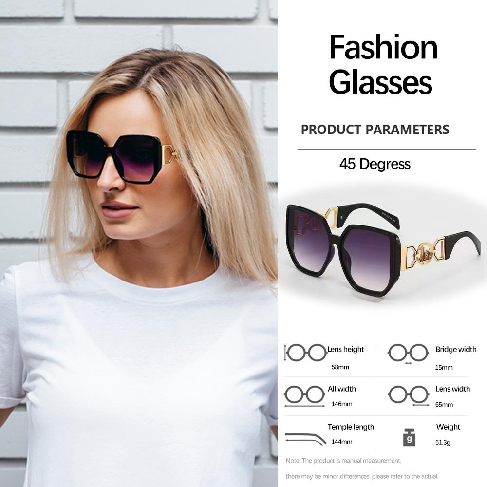 New In Sunglasses Decorative Details Geometric Sunglasses Modern Retro Design Unique Lines Fashionable Frame Sun Glasses