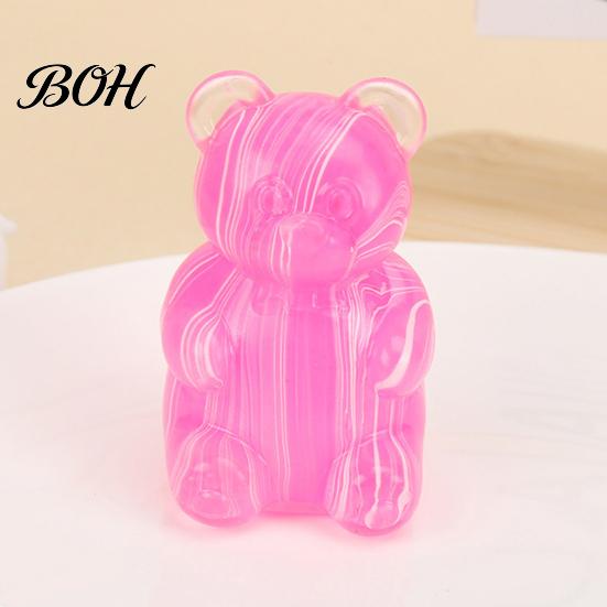 Kawaii Desk Toys for Office Cute Bear Squeeze Toy, Portable Soft TPR Decompression Pinch Squeezing Maltose Texture Sensory Fidget Kids And Adults Safe