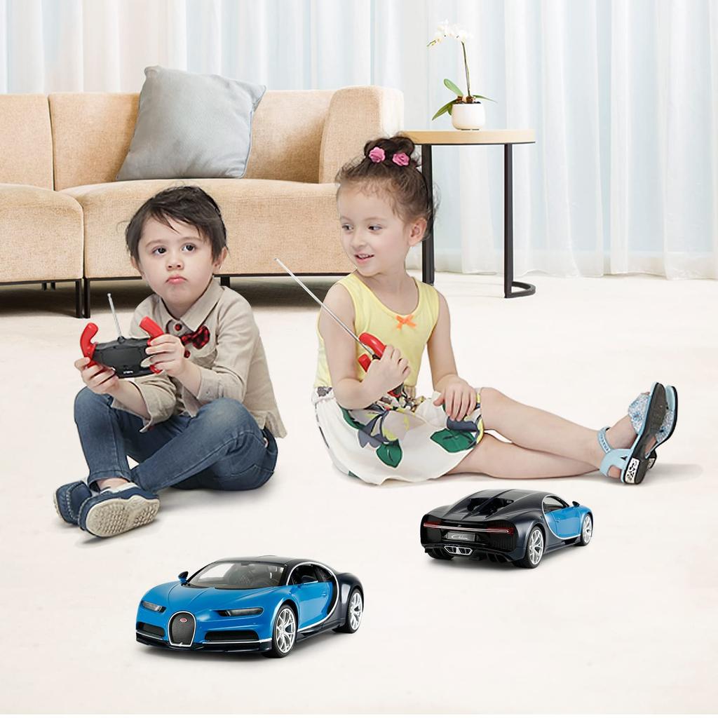 RASTAR Bugatti Chiron RC Model Car Remote Control Car with LED Lamp Blue cm 1/14 32.415.68.9