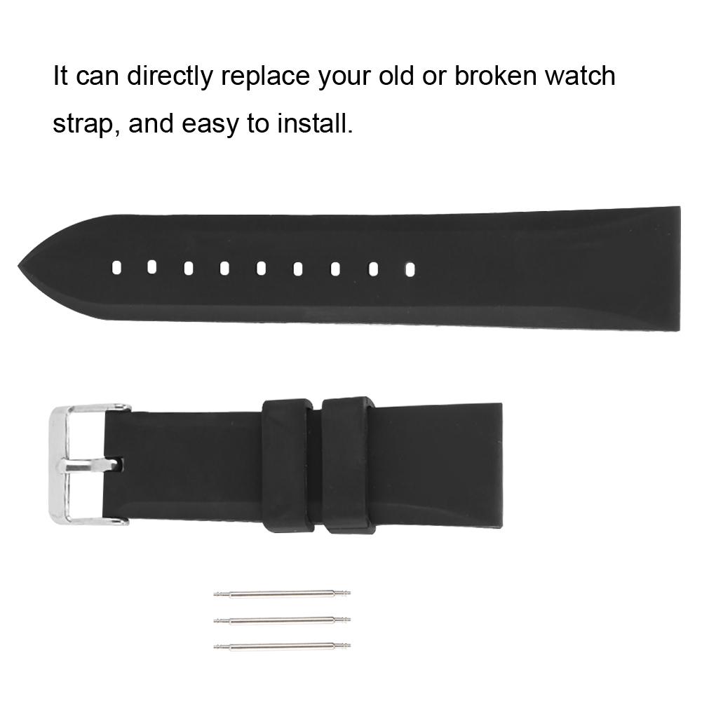Silicone Watchband Watch Strap Band Adjustable Wristwatch Replacement Part 20mm