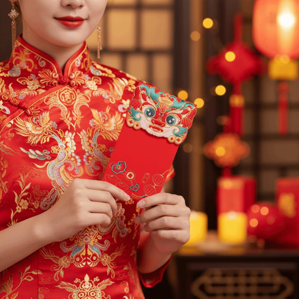 Chinese Style Lucky Money Bag Traditional HongBao Spring Festival Essentials Red Packet  Wedding