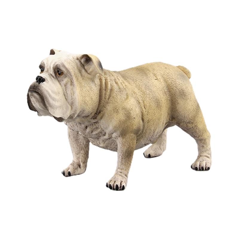 Realistic Puppy Bulldog Figurine Statue Sculpture Model for Dog Lover Collection