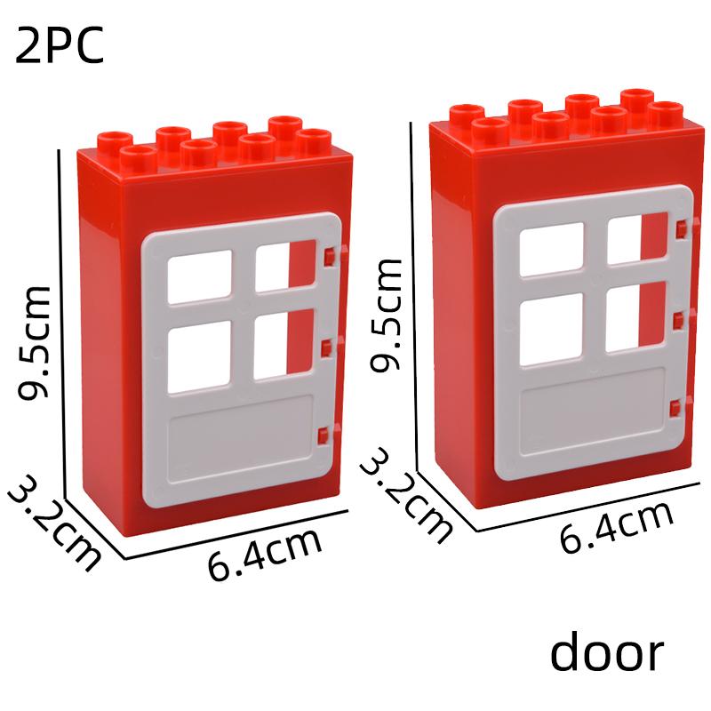 Große Bausteine Haus Zubehörteile Dach Fenster Wand Bauen Zusammenbauen Steine Lernspielzeug Für Kinder Geschenk