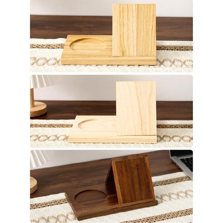 Geometrischer Holz-Buchständer mit Getränkeablage Multifunktionaler dreieckiger Holz-Leseständer für Buchliebhaber Sammler