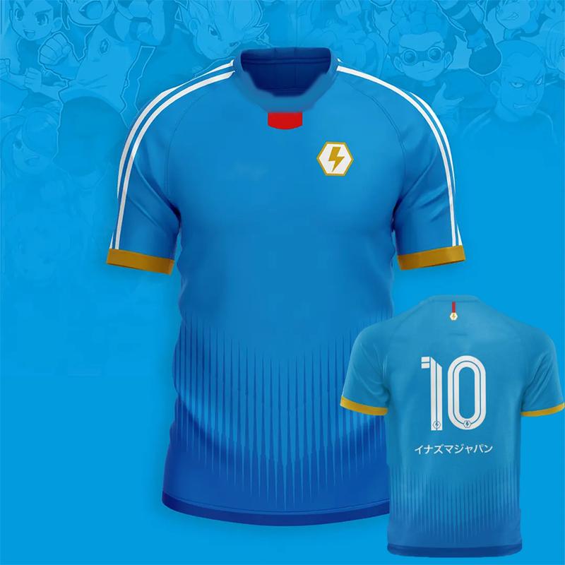 Maglia Kaio Inazuma Eleven Cosplay Anime Stampa 3D T-shirt da Uomo Uomo Donna Sportiva Maglietta da Calcio Harajuku Y2k Top Tee Abbigliamento Uomo
