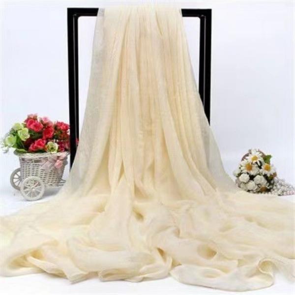 Großer, roter, übergroßer Chiffon-Schal in Volltonfarbe aus Seide, Sonnenschutzschal für den Strand im Frühling und Sommer, vielseitiger großer Schal für Tanzpartys