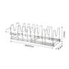 Steel Adjustable Pot Lid Rack Wall Mounted Organizers For Kitchen Storage Solution with Tool Easy Setups for Kitchen Use