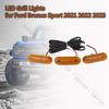 3Pcs Smoke/Yellow Front LED Grill Lights for Ford Bronco Sport 2025-2025 Amber Lighting Grille Lamps Kit with Wiring Harness