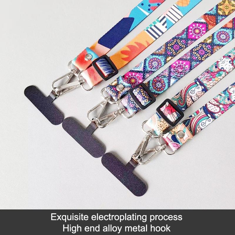 Universal Adjustable Mobile Phone Lanyard Crossbody Neck Strap Hanging Cord Anti Loss Rope With Gasket For All Phone Case Key