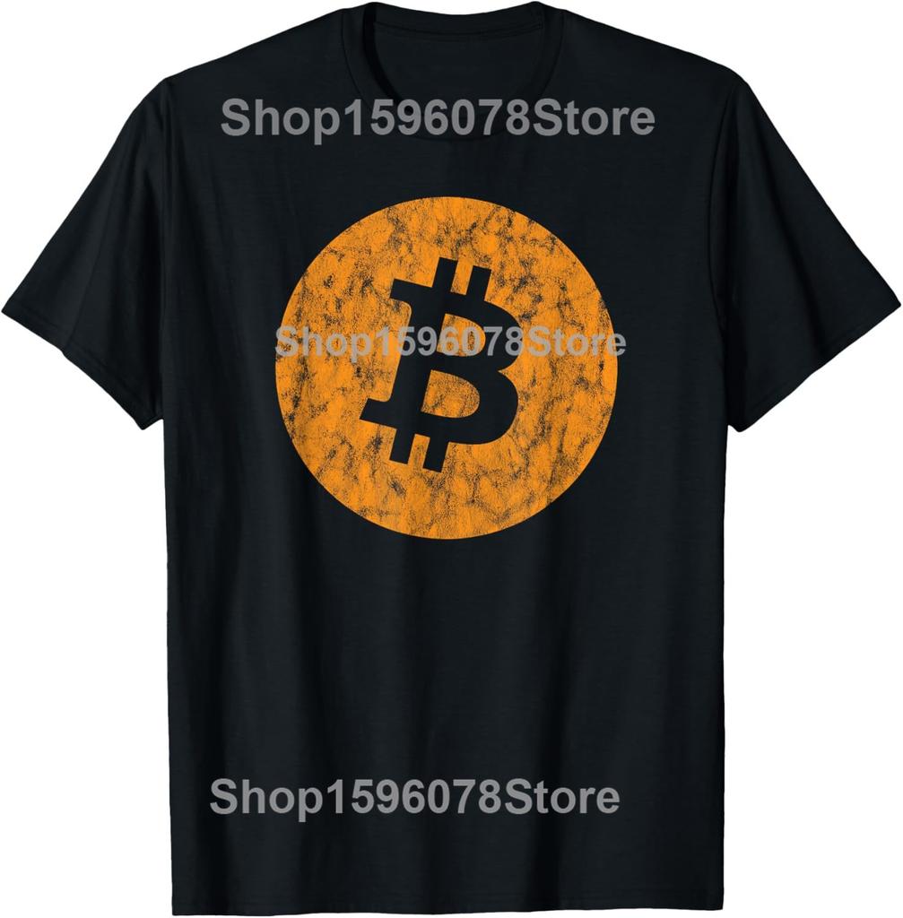 Funny Bitcoin Coin BTC Crypto Currency Traders Blockchain T Shirts Men Money Humor Tee Shirt Short Sleeve Unisex Loose Clothing