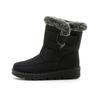 Foreign Trade Fur Collar Imitation Rabbit Hair Tall Tube Warm Women's Snow Boots Velcro Waterproof Women's Boots Casual Women's Shoes