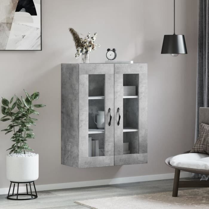 VidaXL Armoire murale gris béton 69,5x34x90 cm bois d'ingénierie 834990