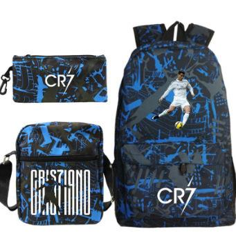 Youth Fashion Backpack Shoulder Bag Pencil Case Children'S Student School Bag 3-Piece Set