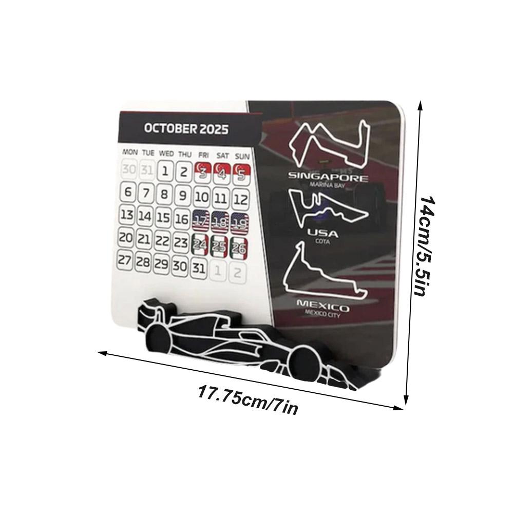 For F1 Racing Paper Calendar Desktop Station Calendar Home Decoration Itinerary Arrangement Formula Racing Calendar 2025