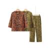 Spring & Autumn Floral Suit for Middle-Aged Women: Plus-Size Casual Two-Piece Set for Comfortable Home Wear