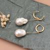 Vielseitige unregelmäßige Barockperlen-Ohrstecker – Natürliche Süßwasserperlen