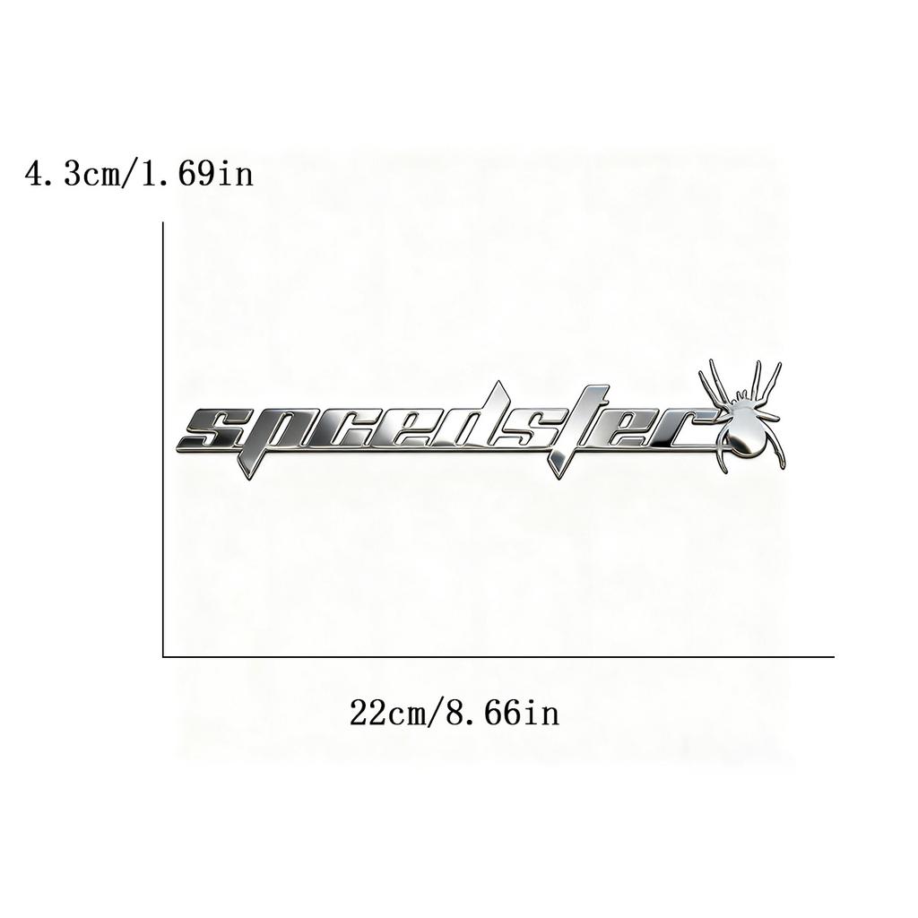 Stainless Steel Waterproof Custom Text Font 3d Metal Stickers Car Body Decal Creative DIY Decaration Silver Color Accessories