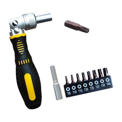 Alloy Steel Ratcheting Screwdriver with 72 Teeth Magnetic Bit Holders and Flexible Shafts for Accuracy Work
