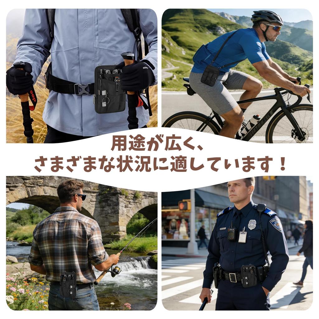 Multifunktionale Smartphone-Hüfttasche, Leichter Hüftgürtel mit abnehmbarer Tasche für Outdoor und kompatibel mit iPhone, Google und mehr, Tasche, Tasche,