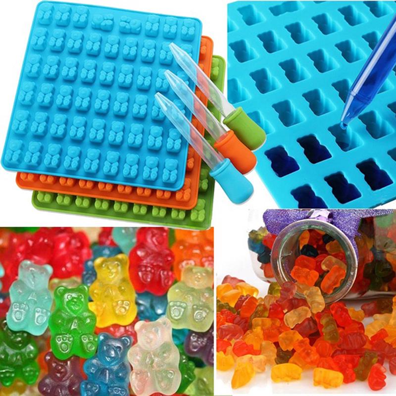 53Cell Jelly Mold Cavity Silicone Gummy Bear Chocolate Mold Candy Maker Ice Tray