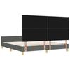Bed Frame with Headboard Dark Gray 180 x 200 cm Fabric