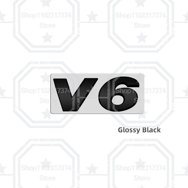 ALU1  3D ABS Car Sticker For TSI TDI V6 V8 Letter Emblem Rear Trunk Decoration Badge Auto Accessory