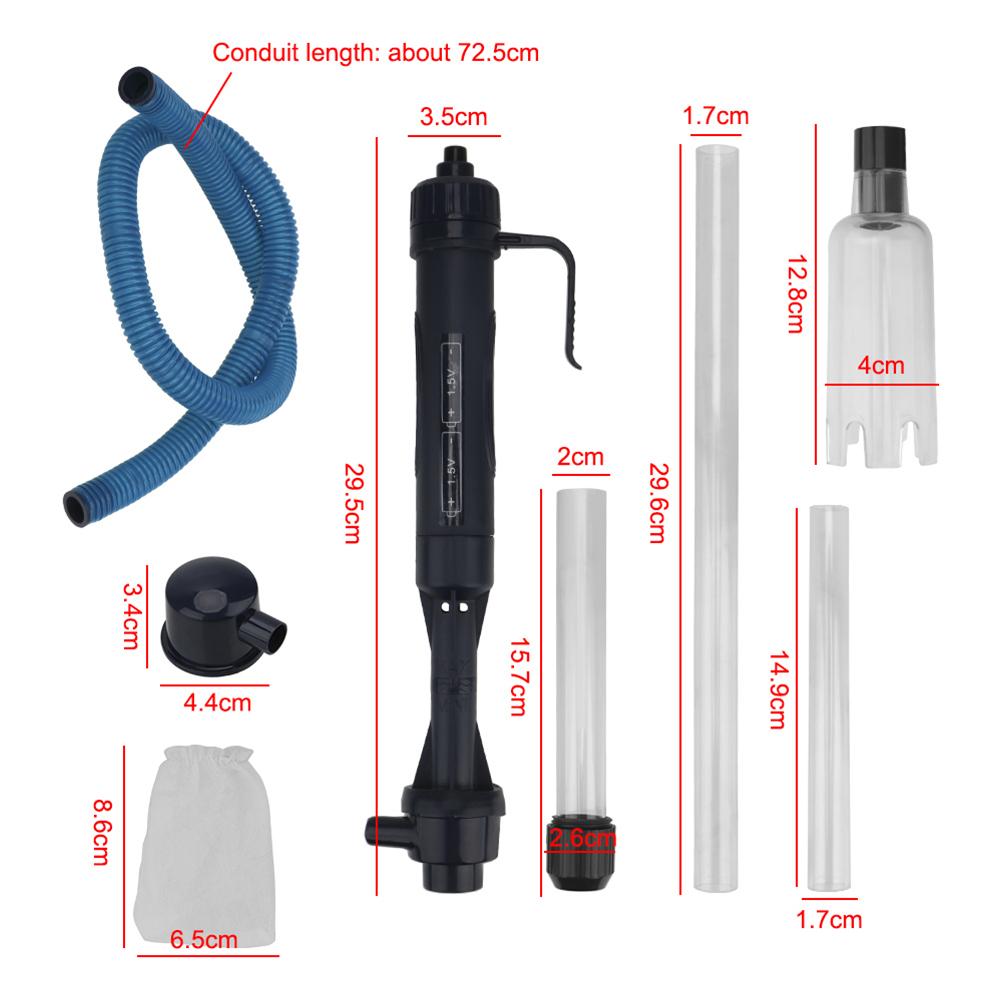 

Electric Aquarium Siphon Cleaner Fish Tank Vacuum Gravel Cleaning Tool Water Changer with Air-Pressing Button Aquarium Accessory