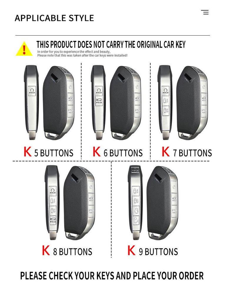 2024 Kia EV5/EV6/EV9 Premium Metallschlüsselhülle
