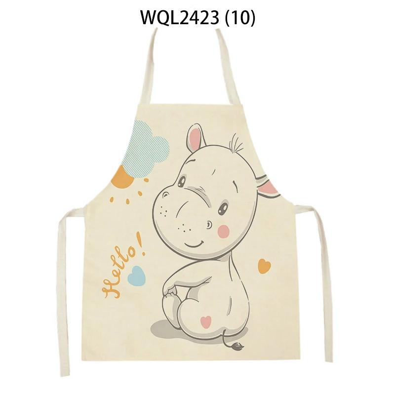 Animal Elephant Monkey Kitchen Aprons Linen Aprons Home Cooking Baking Accessories Aprons Kitchen Accessories Delantal Cocina