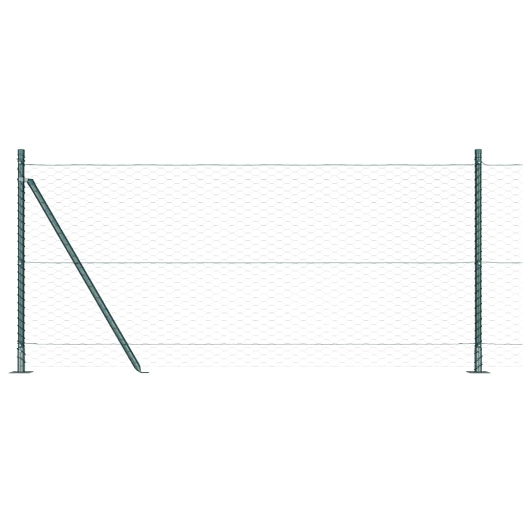 Welded Wire Fence with Concrete Foundation 25 x 1 m (W x H)