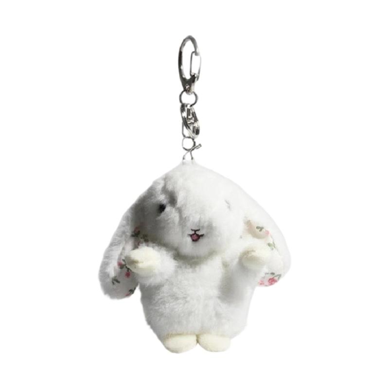 Soft Plush Rabbit Doll Keychain Lovely Doll Charm Colorful Keychain Accessory Suitable for Girls and Adults Present