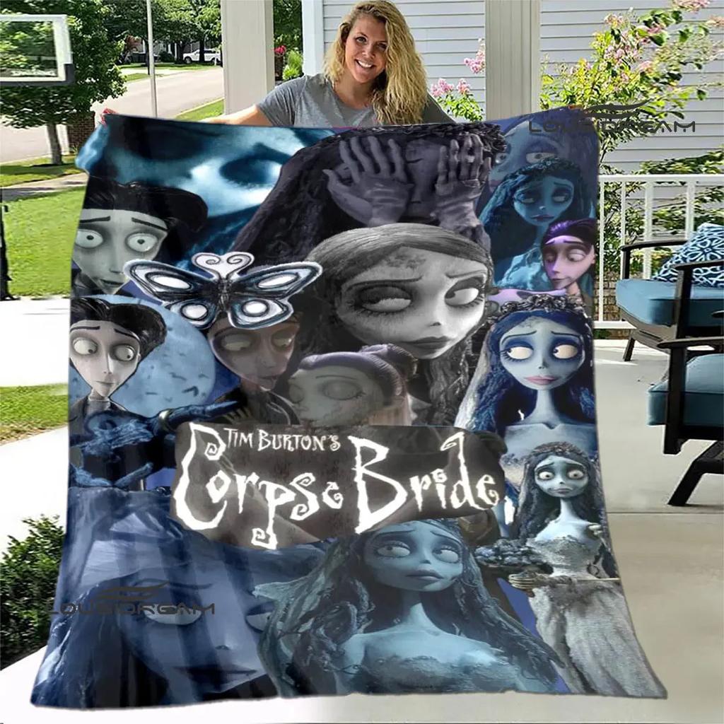 Corpse Bride Tim Burton Druckdecke Kinder Warme Decke Flanell Weich Gemütlich Decke Sofa Bett Auto Must-Have Decke Geburtstagsgeschenk