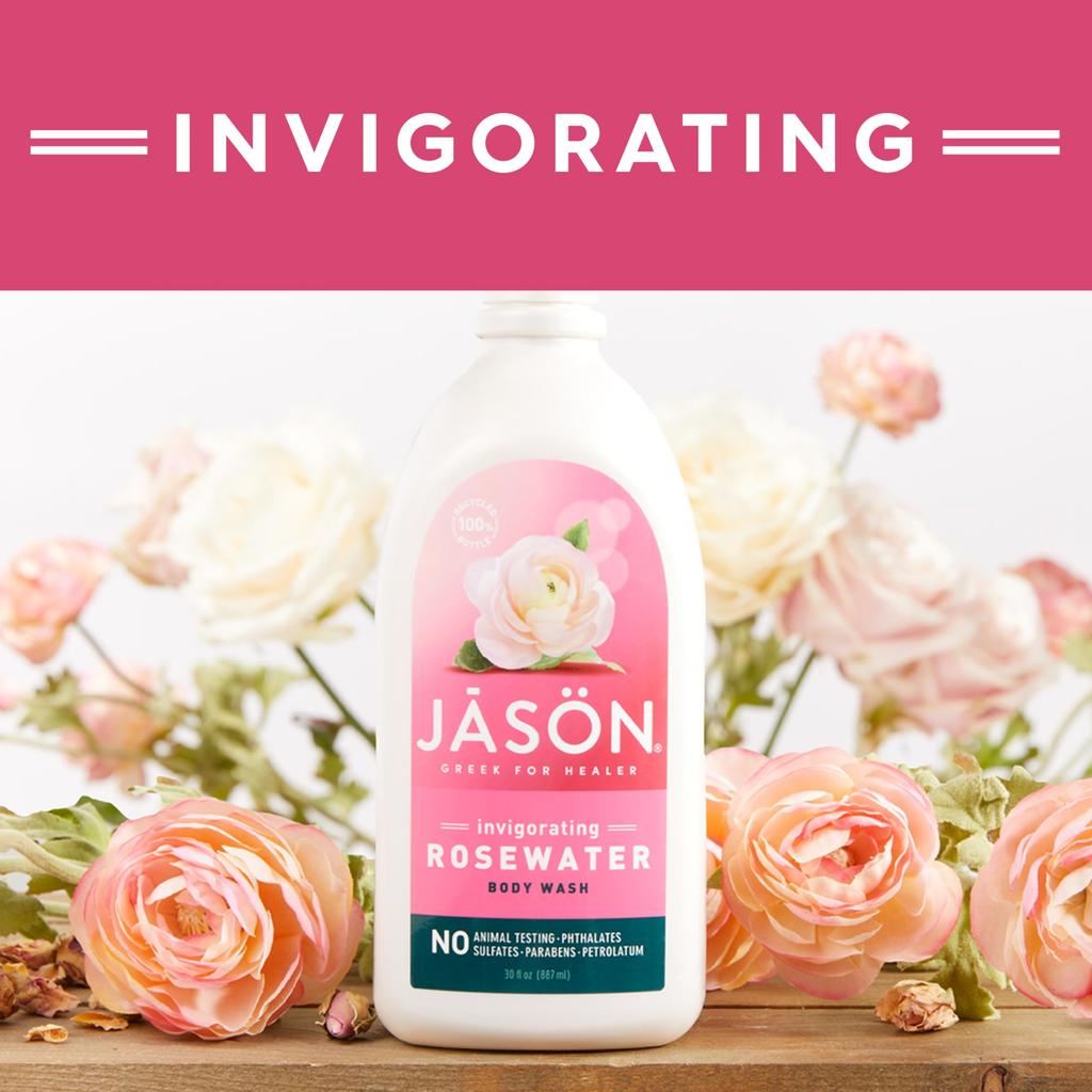 Jason Natural Products Satin Shower Body Wash Natural Glycerine & Rosewater 887 ml