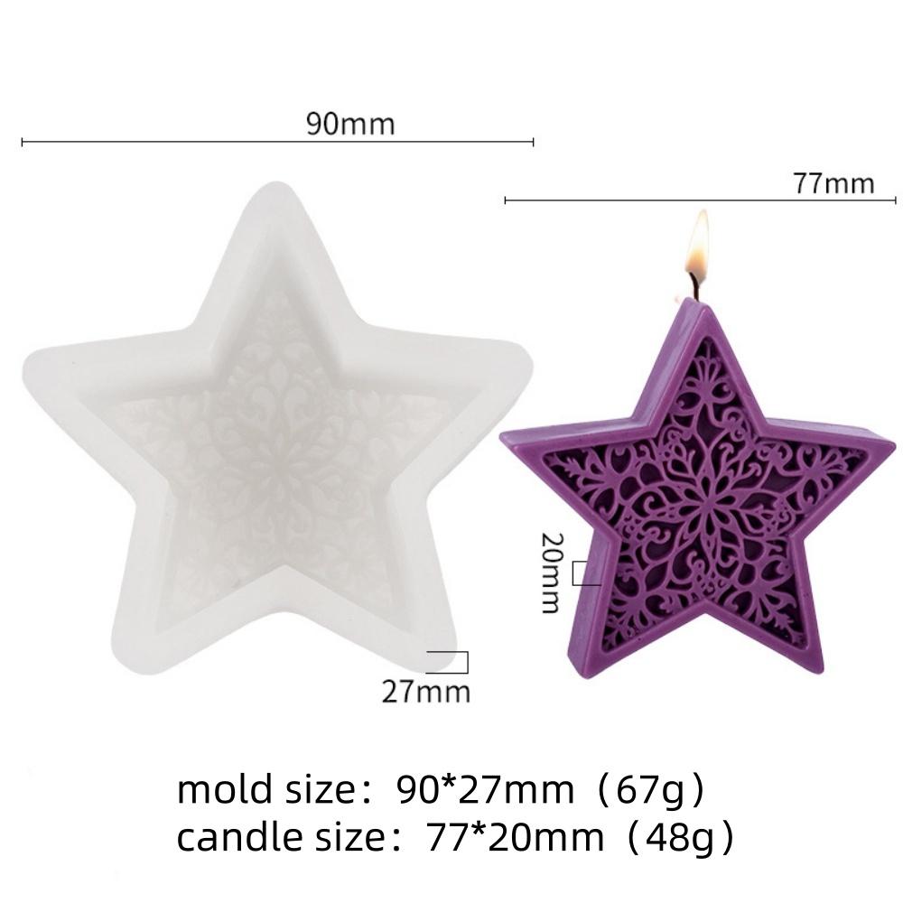 

3D Mandala Star Moon Candle Silicone Mold Eid al Fitr Mubarak Ramadan Decoration DIY Lantern Moon Arched Gypsum Mold Craft Gift
