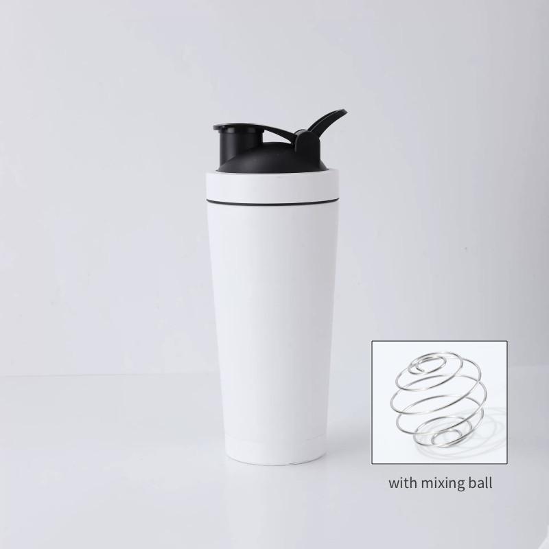 Double Layer Stainless Steel Shaker Bottle With Mixer Ball For Fitness Enthusiasts