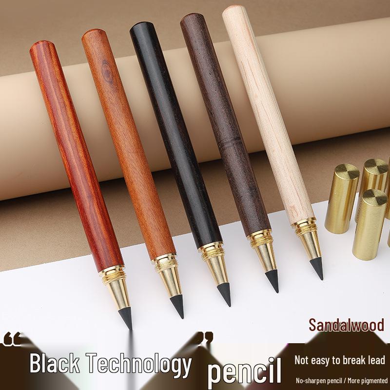 Creative Retro Sandalwood Eternal Pencil - No Sharpening Needed | Perfect Business Gift