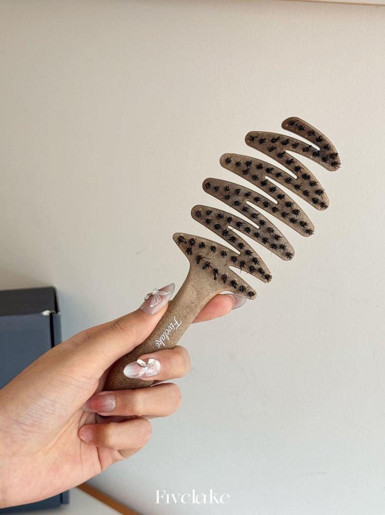 Fivclake Pine Cone Bristle Anti-static Hair Comb - Portable Volume & Nourish Styler