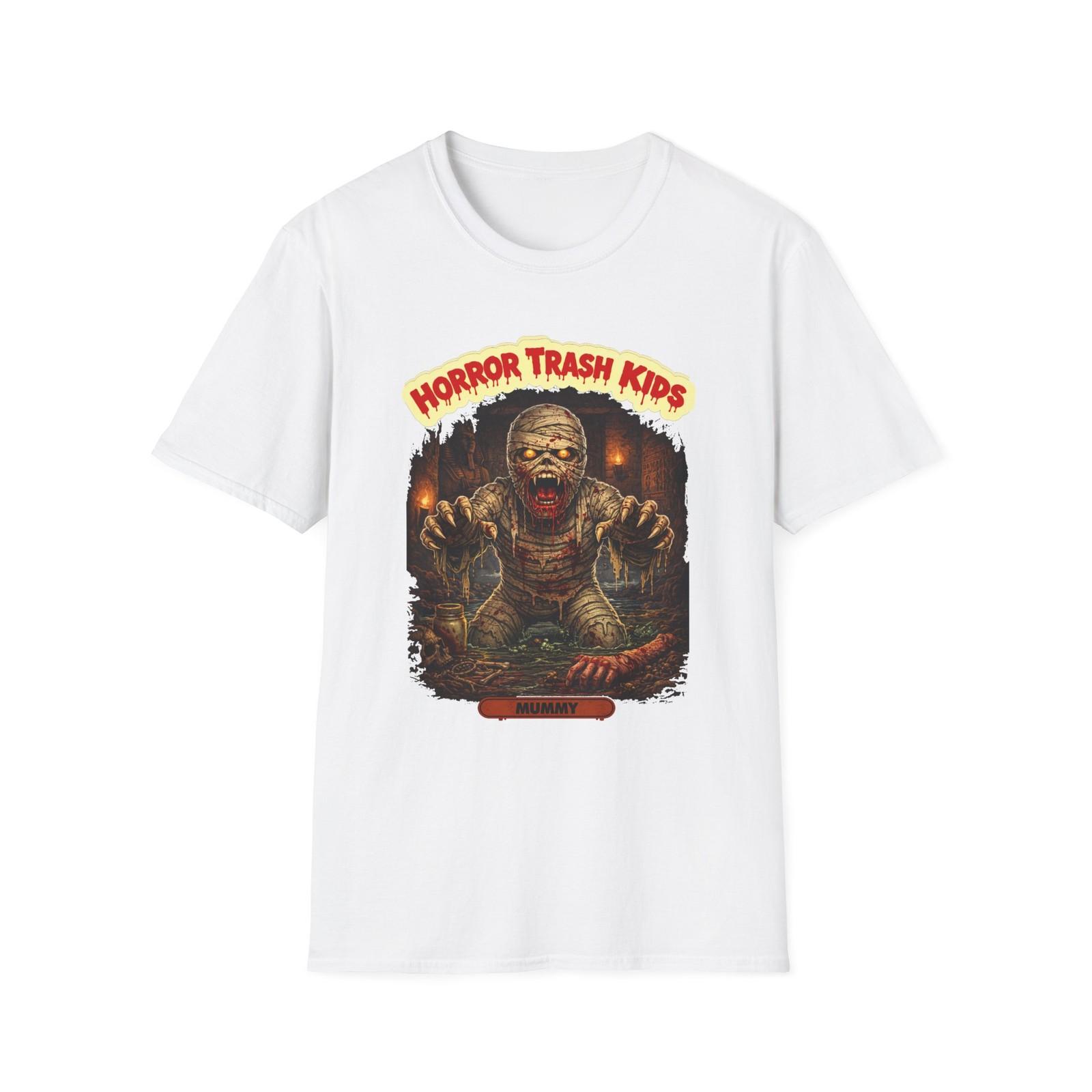 Horror Trash Kids the Mummy illustration T-Shirt | Retro horror tee S разноцветный