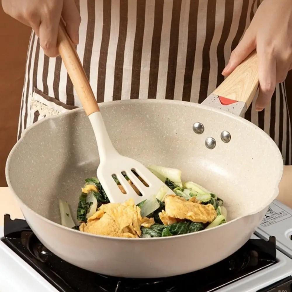 3Pcs/set Non-slip Cooking Turner Spatula Colander Pot Spatula Set  Kitchen Utensils Cookware
