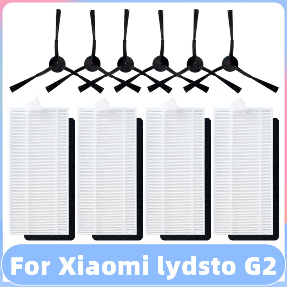 Compatible for Xiaomi Lydsto G2 Main Side Brush Hepa Filter Mop Cloths Rag Dust Bag Replacement Accessory Kit Spare Part
