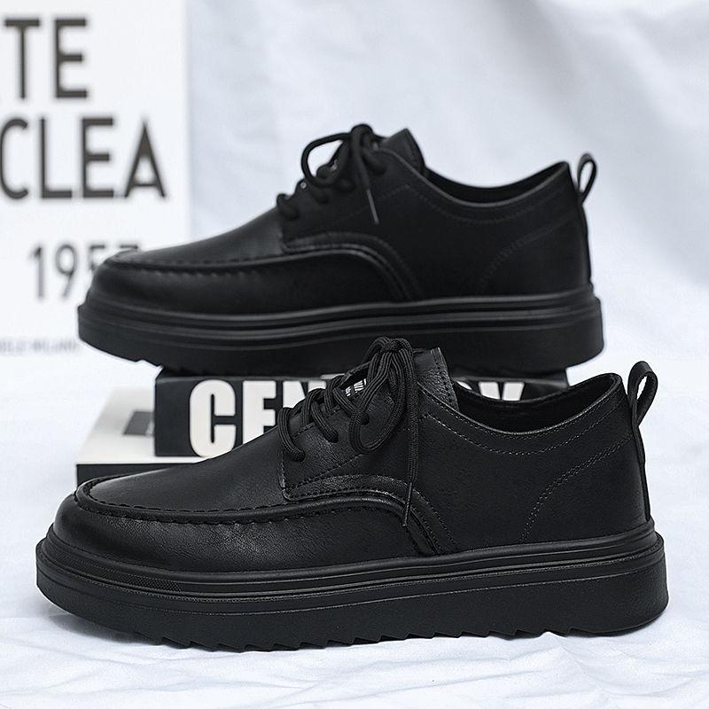 Kožené boty pro muže Business Platforma Pánské Ležérní Brogue Boty Černé Společenské Silná Podrážka 2025 Trend Luxusní Výprodej Legitimní Léto