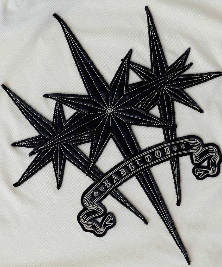 BADBLOOD Cosmo Triple Patch Ringer T-Shirt - Cream