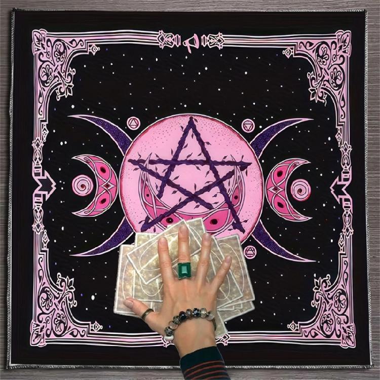 Star Moon Pattern Tarots Card Tablecloth Altars Cloth Altars Cloth Divinations Card Table Cloth Tapestry Easy Use