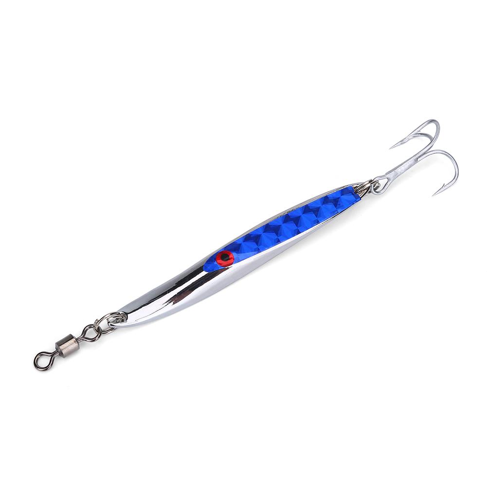 

Lures Sequins Metal Bass Hard Spoon Bait Jig Lure Artificial Hook 28g синій