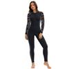 Womens Conservative Long Sleeve One Piece Swimsuit Full Body Zipper Sun Protection Surfing Swimwear