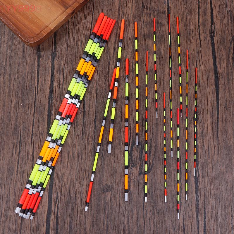 YY999 10Pcs/Lot Drift Tail Fishing Float Top DIY Hollow Bold Tails Floats Buoy Tackle Accessory Eye Catching Fishing Float