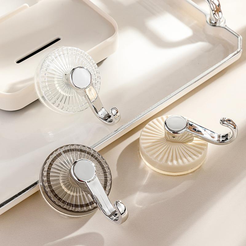 Saugnapfhaken aus Kunststoff, starker Vakuum-Badezimmer-Saugnapfhaken, wasserdichter Handtuchhalter, wiederverwendbarer Wandhalter aus Edelstahl