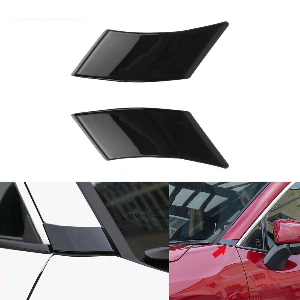 Glossy Black A-Pillar Front Triangle Molding Trim Cover For Toyota RAV4 -22